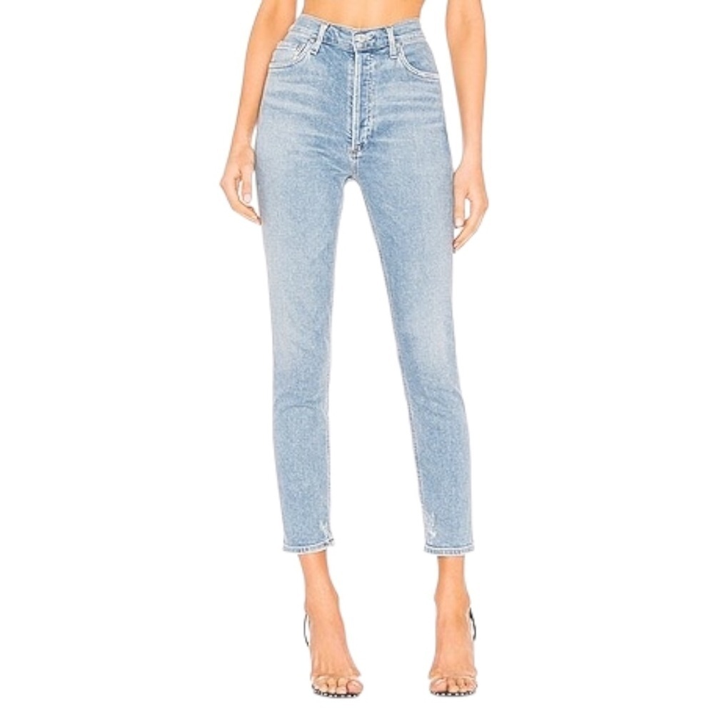 AGOLDE Nico High Rise Slim Fit Jean in Embark Wash (Light) Size 28